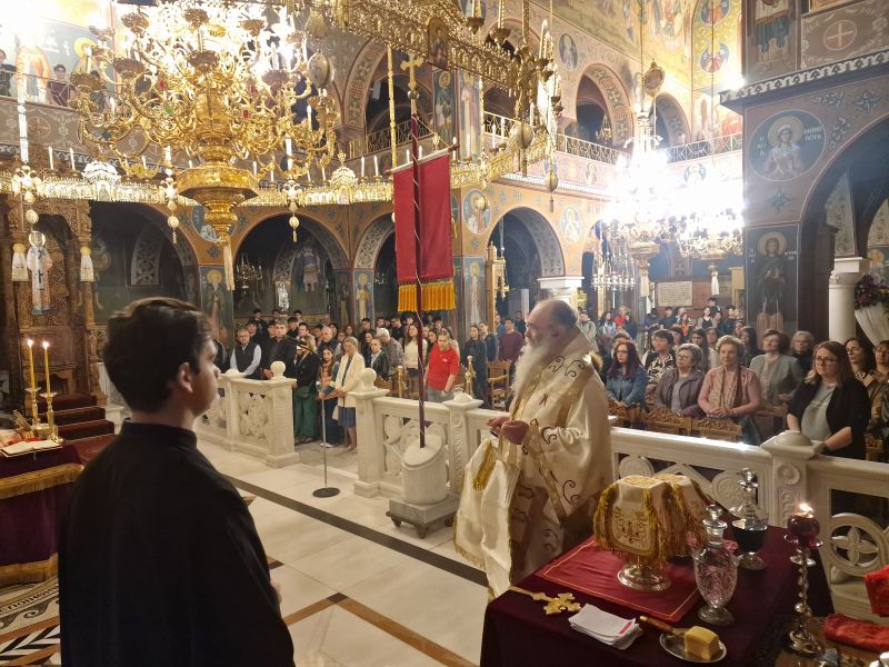 Θεία Λειτουργία για τους εξεταζομένους μαθητές από τον Μητροπολίτη Δράμας